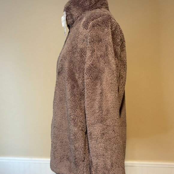 UNIQLO Womens' Fluffy Yarn Fleece Full-Zip Jacket | Color: "36 Brown" | XL - Picture 3 of 8